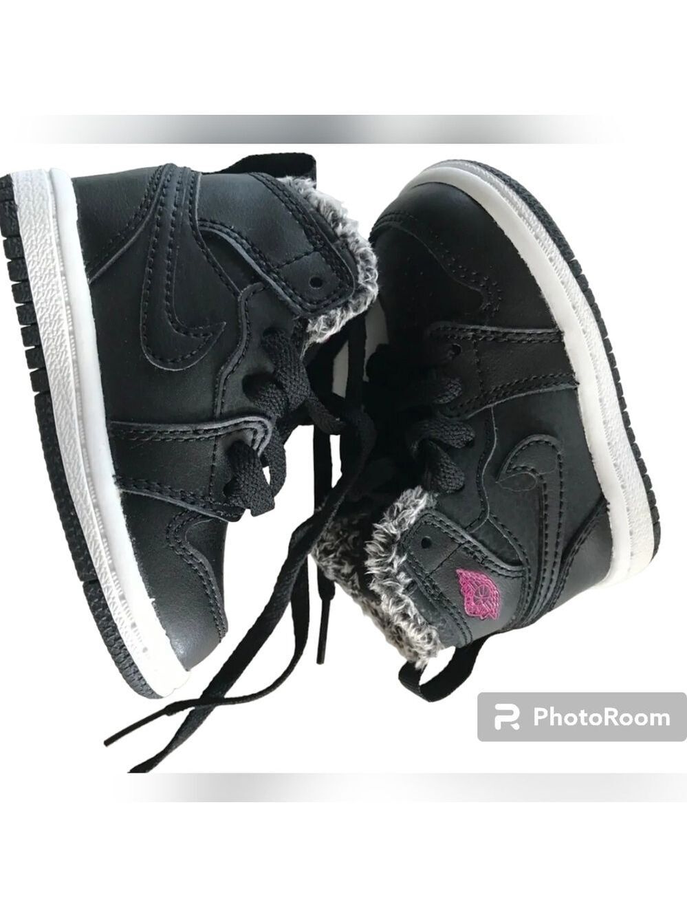 Nike Air Jordan Retro 1 High GT Black Deadly Pink TD Toddler Size 10C Girls